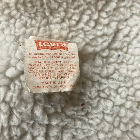 Vintage Levi’s Sherpa Jacket Raw DENIM Size Small - Picture 6 of 8